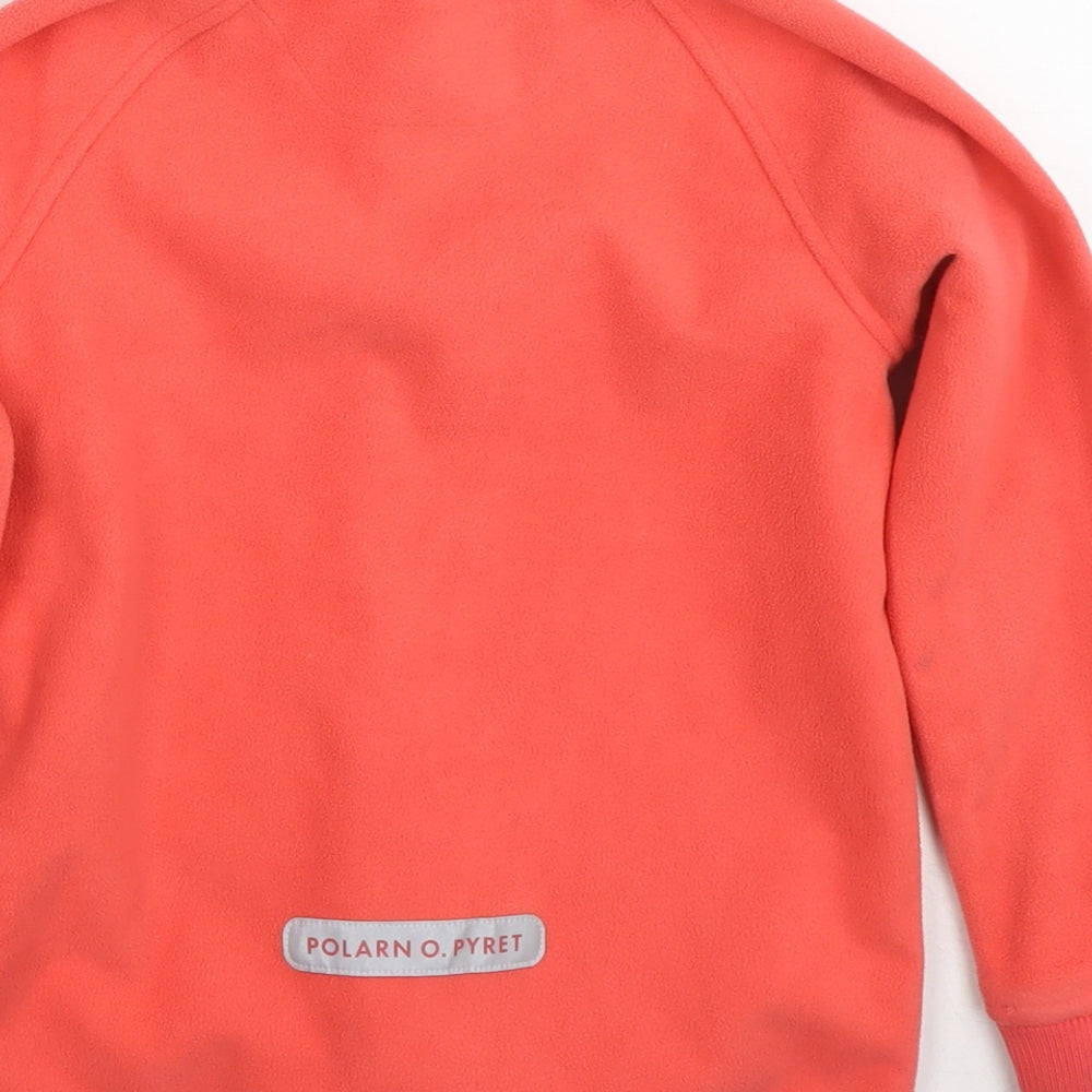 Polarn O. Pyret Girls Pink Jacket Size 5-6 Years Zip