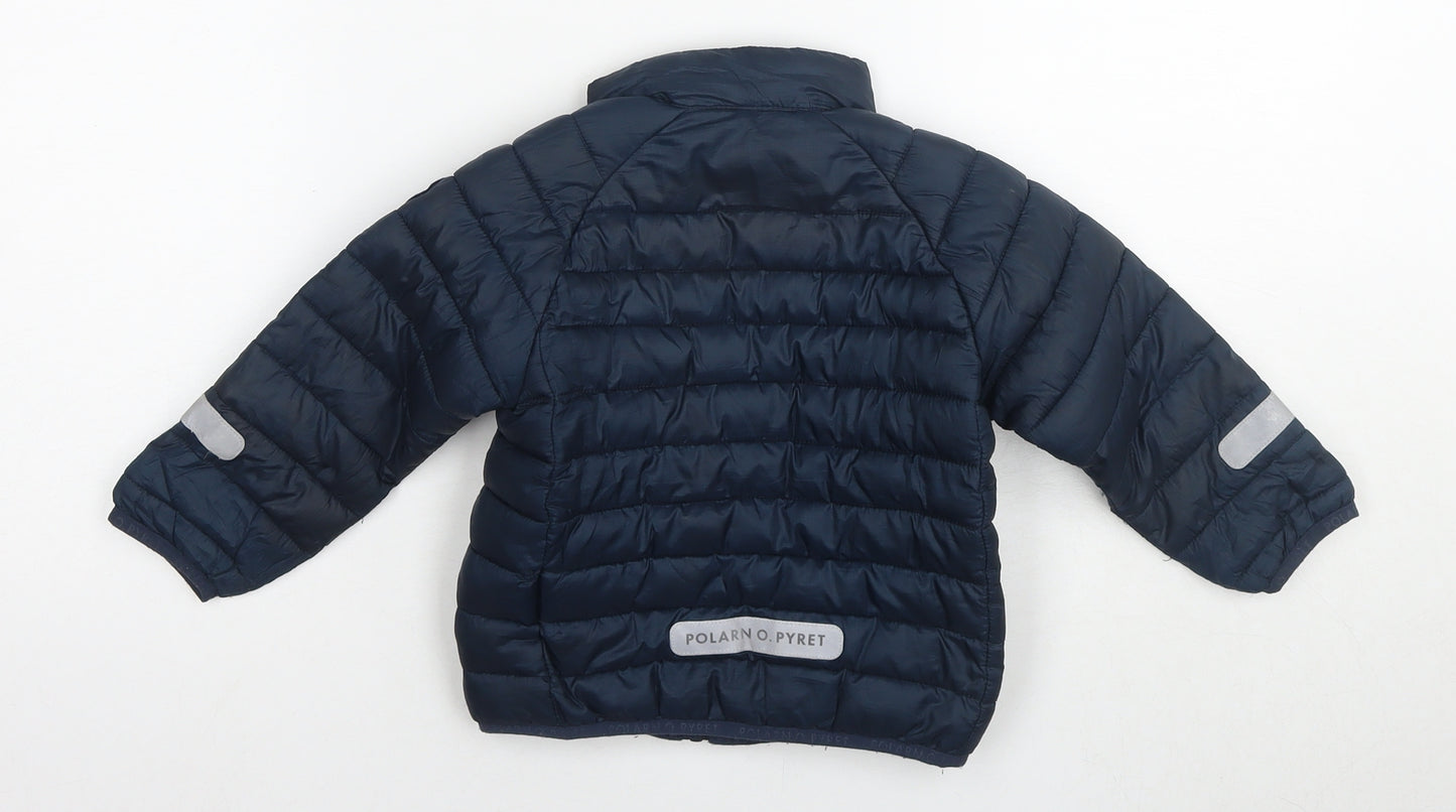 Polarn O. Pyret Boys Blue Jacket Size 18-24 Months Zip