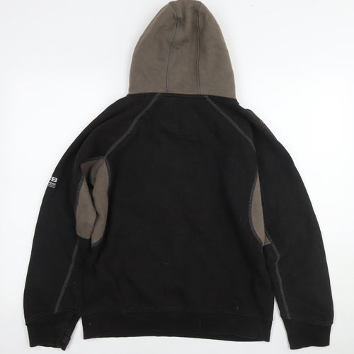 JACK & JONES Mens Black Cotton Pullover Hoodie Size M - Logo