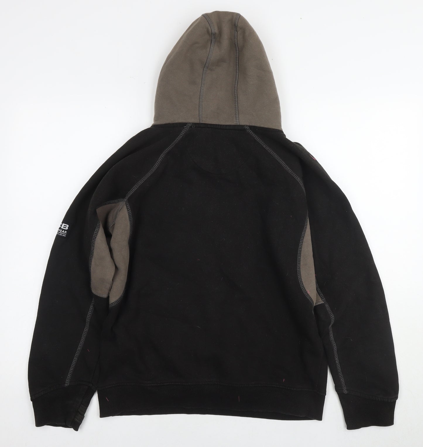 JACK & JONES Mens Black Cotton Pullover Hoodie Size M - Logo