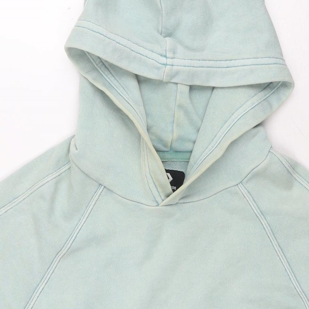 Converse Mens Blue Cotton Pullover Hoodie Size S