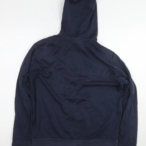 Boss Womens Blue Cotton Full Zip Hoodie Size L Zip