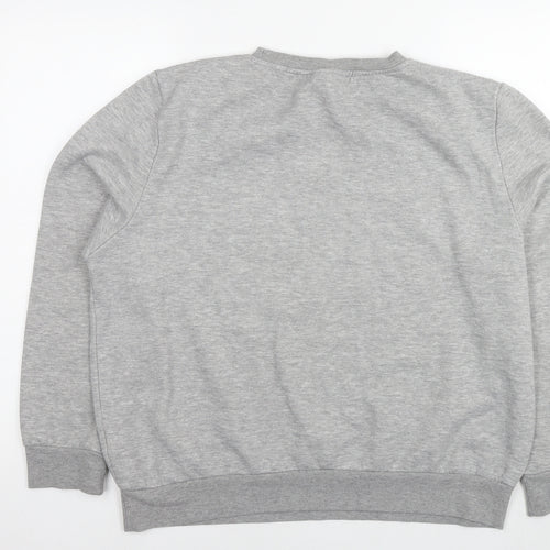 Disney Womens Grey Cotton Pullover Sweatshirt Size L Pullover - Mickey And Friends