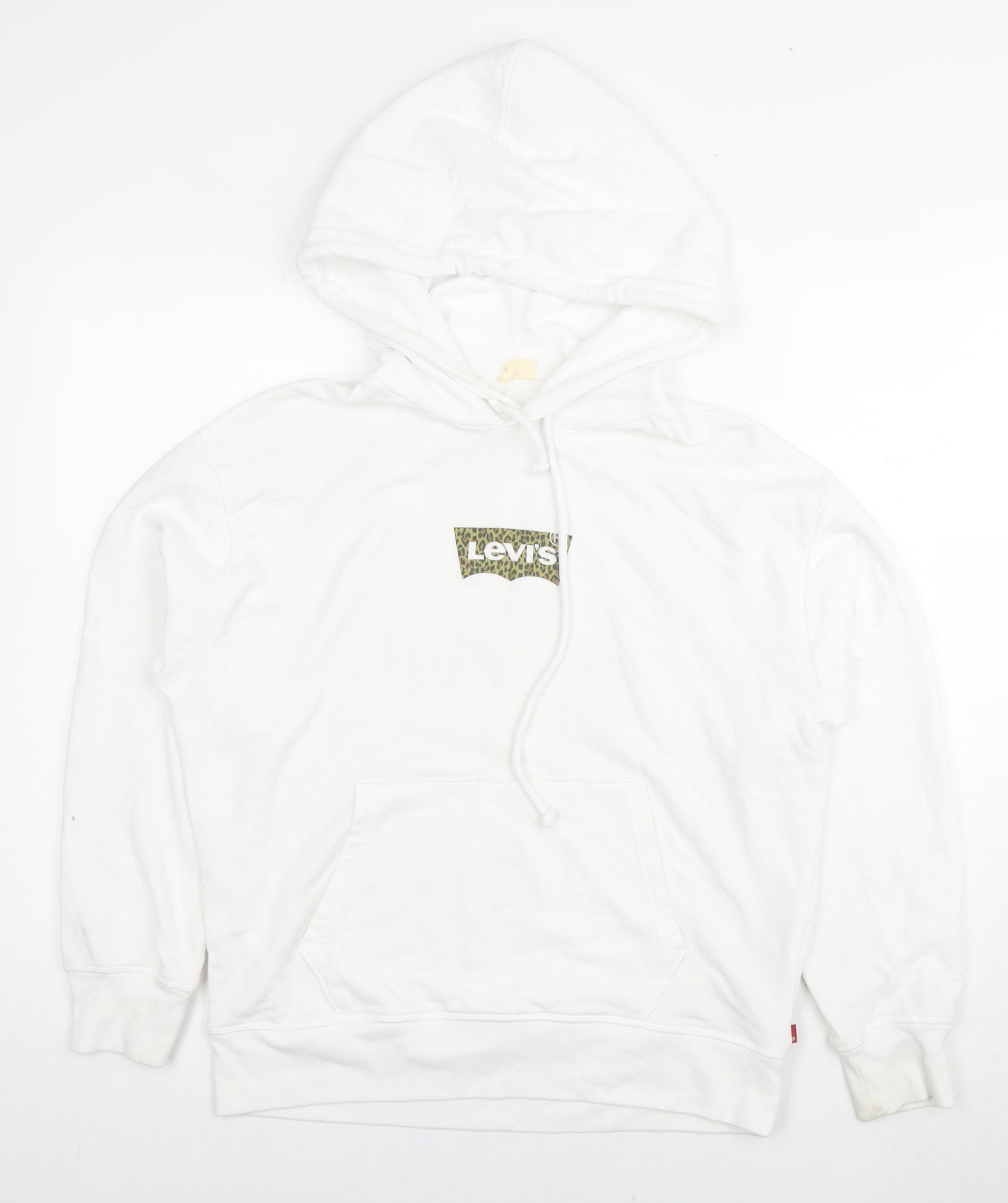 Levi's Womens White Cotton Pullover Hoodie Size S Pullover - Logo