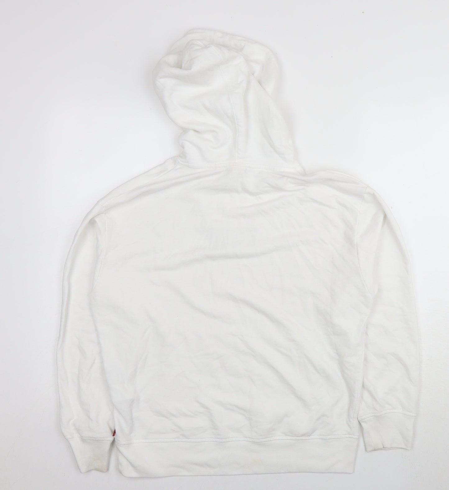 Levi's Womens White Cotton Pullover Hoodie Size S Pullover - Logo