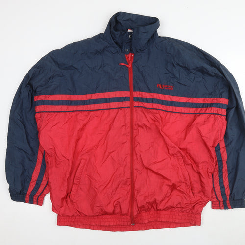 Athletic Works Mens Red Jacket Size XL Zip - Colourblock Pattern