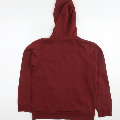 Element Boys Red Cotton Full Zip Hoodie Size 12 Years Zip