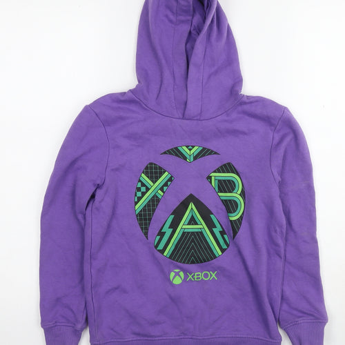 Xbox Boys Purple Cotton Pullover Hoodie Size 8-9 Years Pullover - Logo