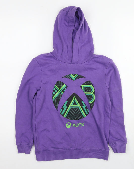 Xbox Boys Purple Cotton Pullover Hoodie Size 8-9 Years Pullover - Logo