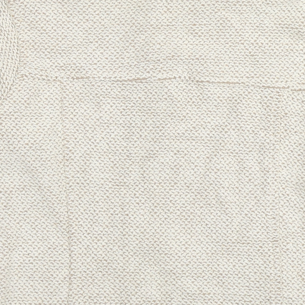 Weird Fish Womens Beige Cotton Full Zip Sweatshirt Size 12 Pullover