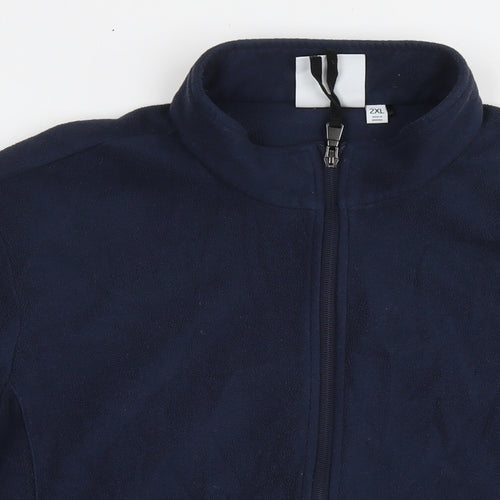 TOG24 Mens Blue Polyester Full Zip Hoodie Size 2XL