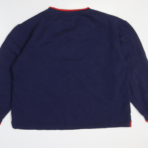 Stedman Men's Blue Nautical Pullover Sweatshirt L