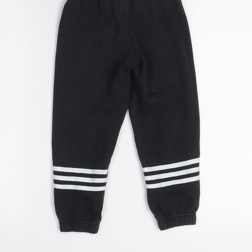 Adidas Boys Black Jogger Trousers with Side Stripe