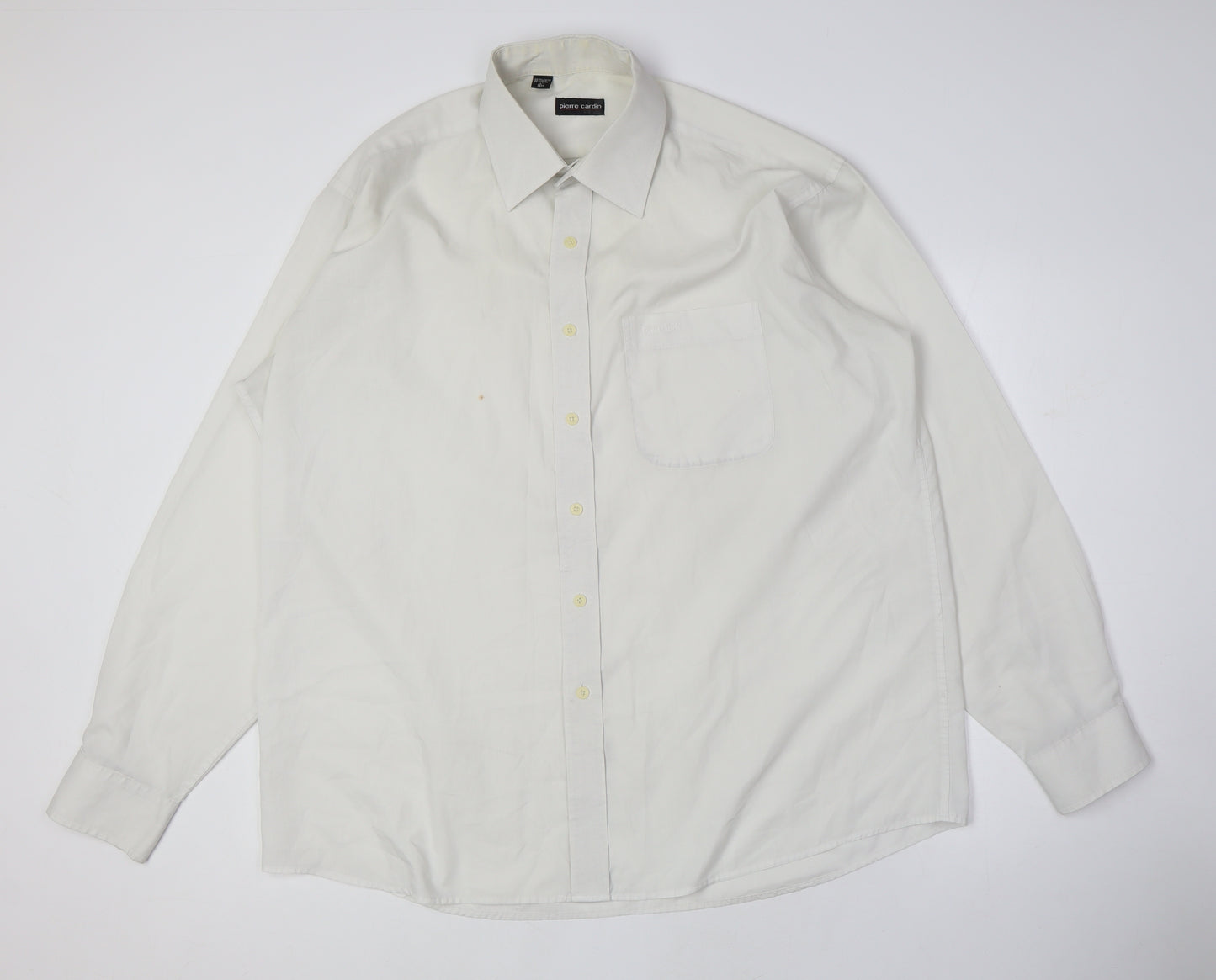 Pierre Cardin Men's White Long Sleeve Shirt, Size 37