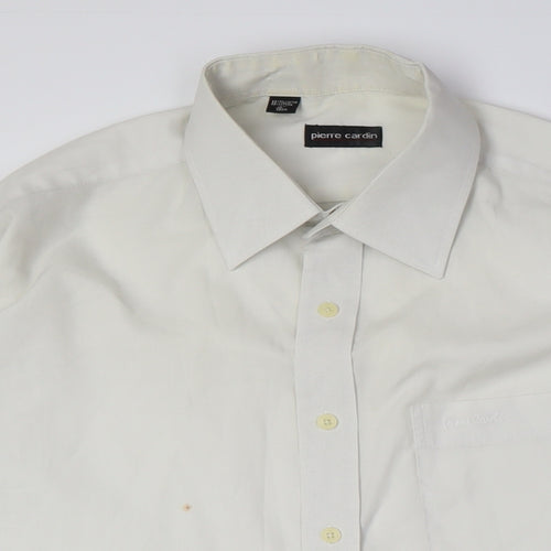 Pierre Cardin Men's White Long Sleeve Shirt, Size 37