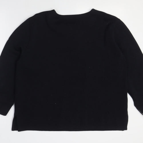 Saint James Women's Black Henley Sweater Size 10