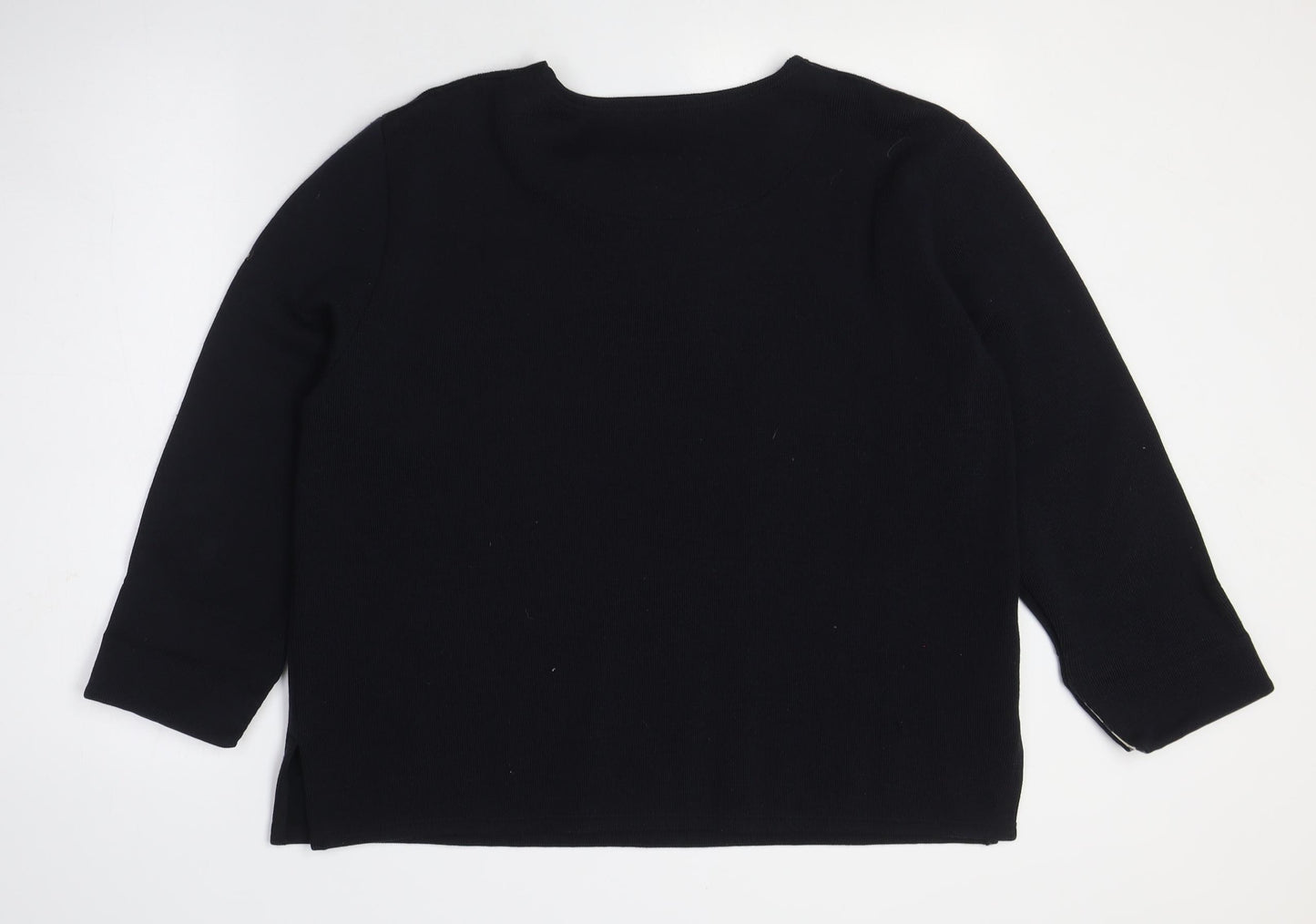Saint James Women's Black Henley Sweater Size 10