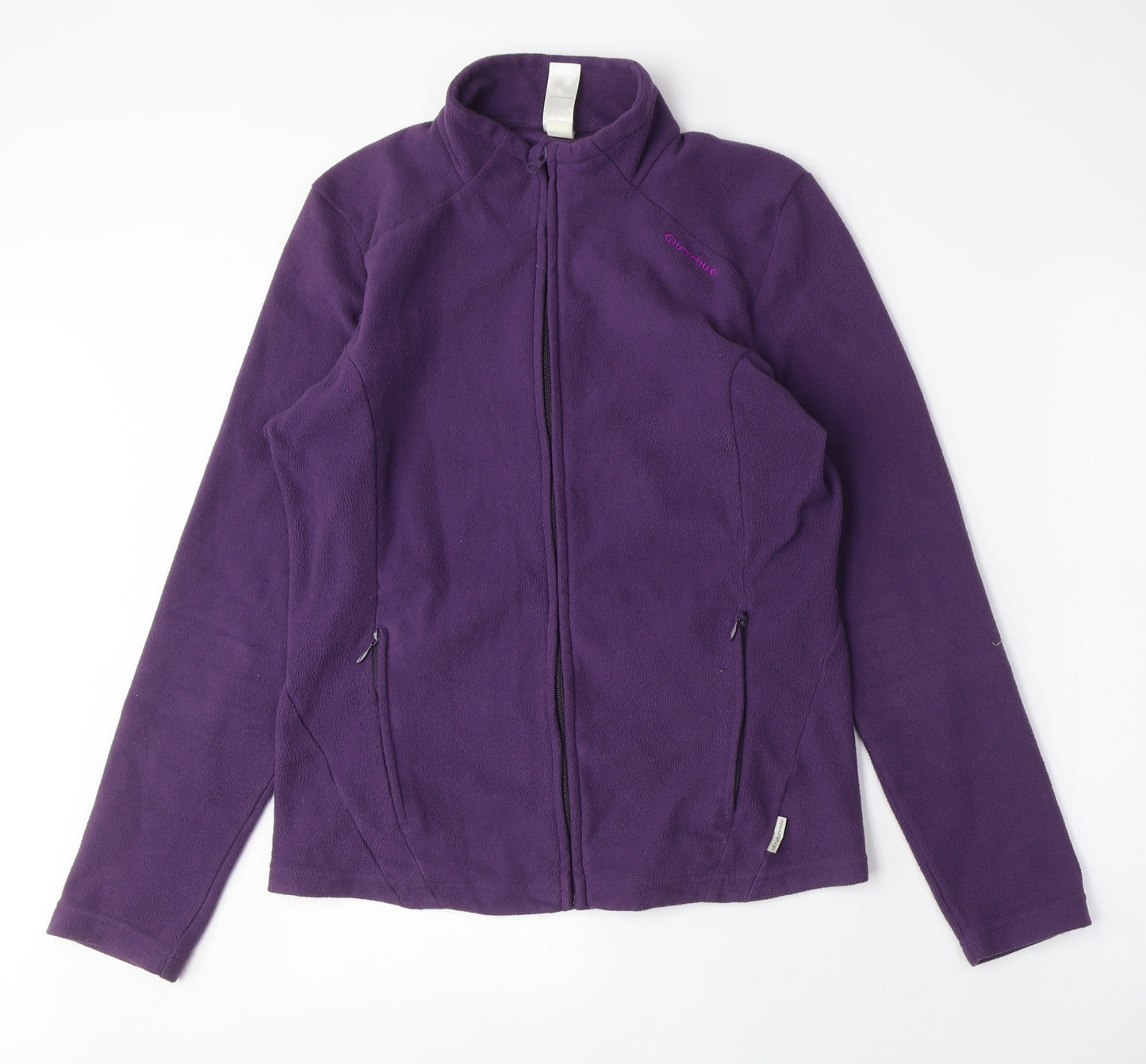 Quechua Women's Purple Full Zip Fleece Hoodie - M