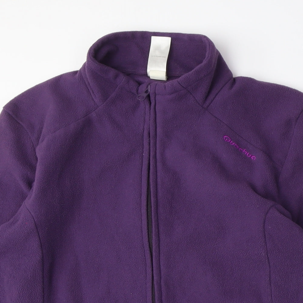 Quechua Women's Purple Full Zip Fleece Hoodie - M