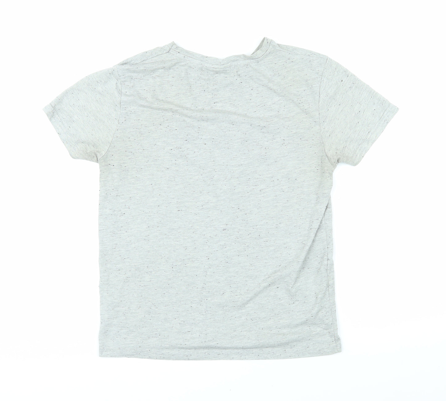 Mickey Mouse Womens Grey Cotton Basic T-Shirt Size L Round Neck