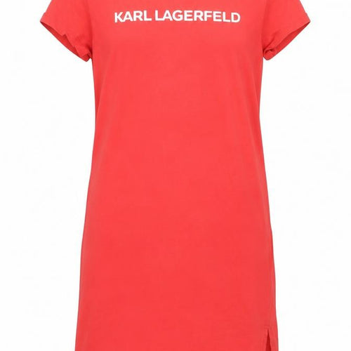Karl Lagerfeld Girls Red Solid 100% Cotton Top Nightshirt Size 8 Years Pullover - Karl Lagerfeld