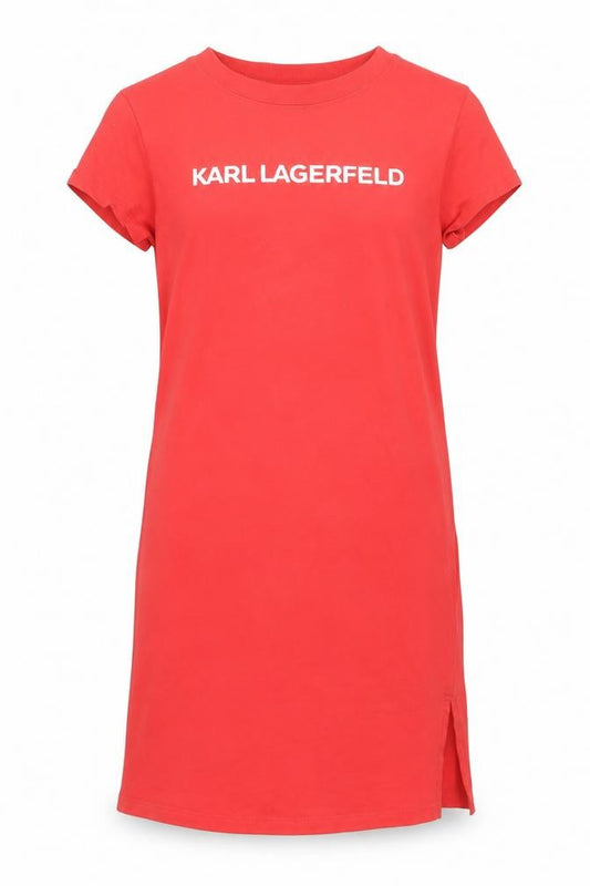 Karl Lagerfeld Girls Red Solid 100% Cotton Top Nightshirt Size 8 Years Pullover - Karl Lagerfeld