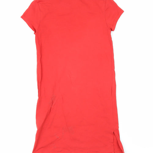 Karl Lagerfeld Girls Red Solid 100% Cotton Top Nightshirt Size 8 Years Pullover - Karl Lagerfeld