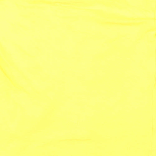 Disney Girls Yellow 100% Cotton Basic T-Shirt Size 7-8 Years Round Neck Pullover - Mickey Mouse & Friends