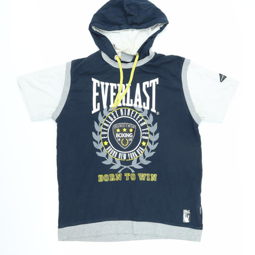 Everlast Mens Blue Cotton Pullover Hoodie Size XL - Everlast Born to Win