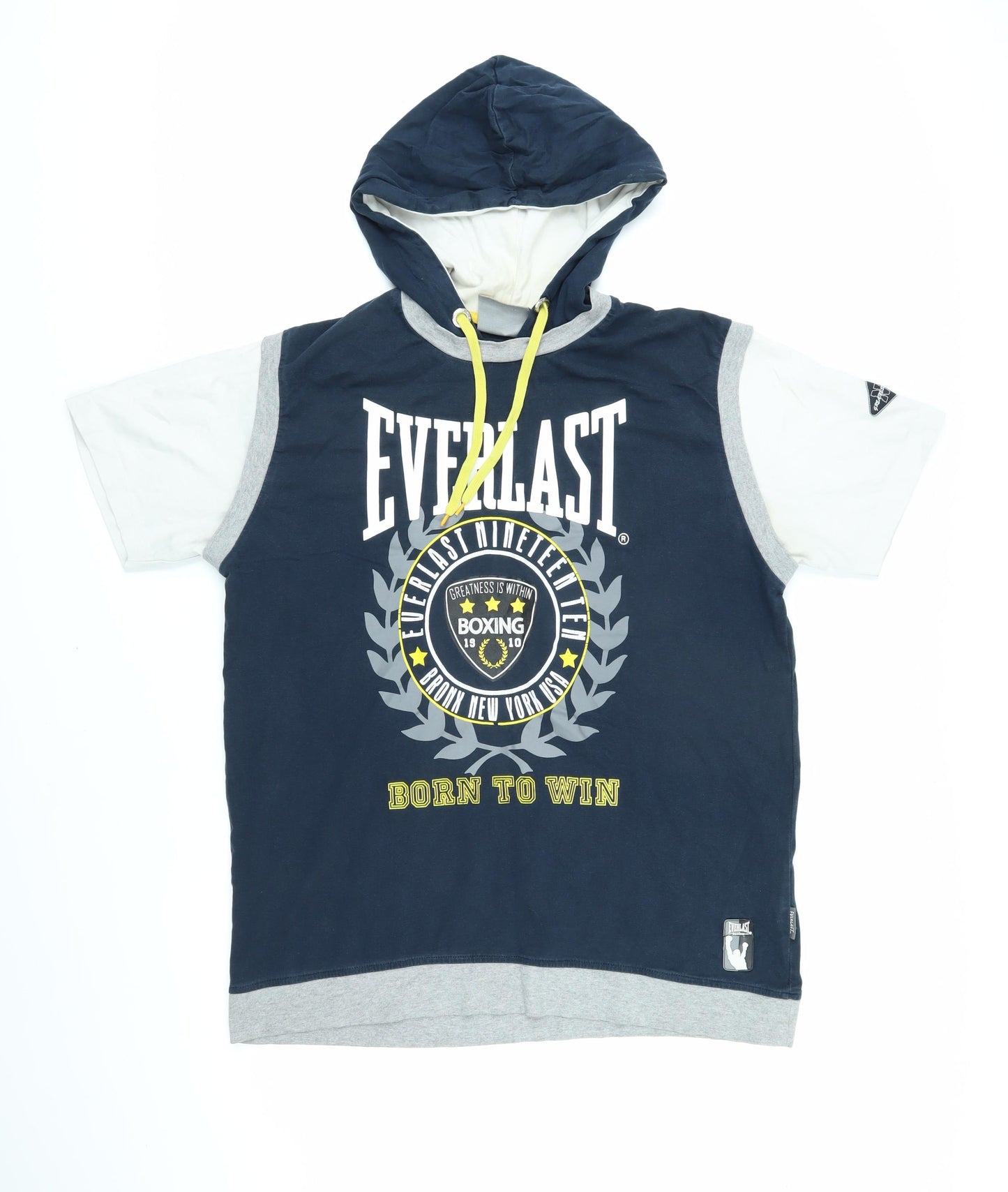 Everlast Mens Blue Cotton Pullover Hoodie Size XL - Everlast Born to Win