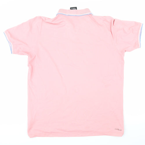 Addidas Womens Pink Cotton Basic Polo Size L Collared
