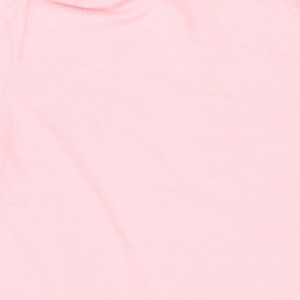 Addidas Womens Pink Cotton Basic Polo Size L Collared