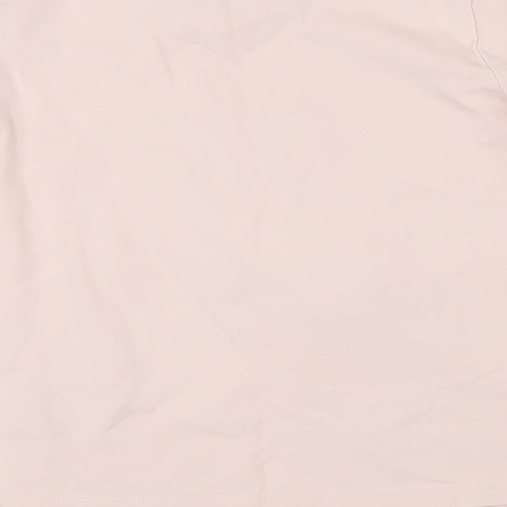 Mini Boden Girls Pink 100% Cotton Basic T-Shirt Size 8-9 Years Round Neck Pullover - Kangaroo applique