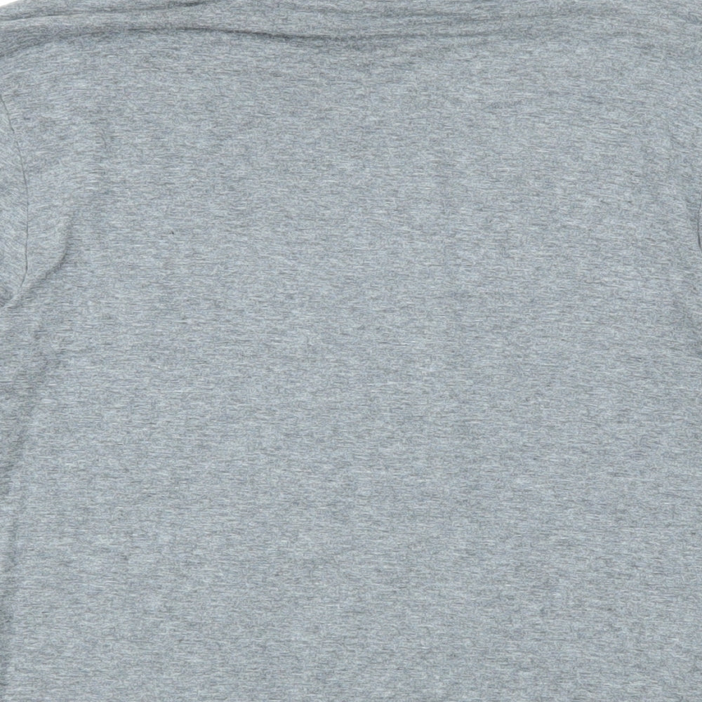 Laura Ashley Womens Grey Viscose Basic T-Shirt Size 14 High Neck