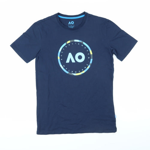 OV Mens Blue Cotton T-Shirt Size XS Round Neck - Australian Open Melbourne