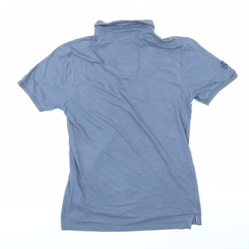 Tokyo Laundry Mens Blue 100% Cotton Polo Size S Collared Button