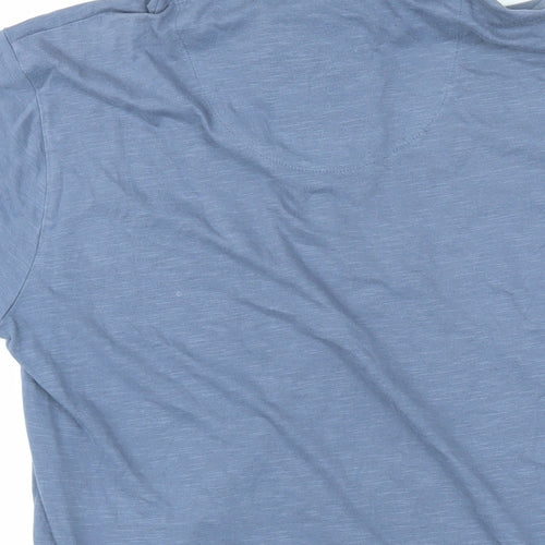 Tokyo Laundry Mens Blue 100% Cotton Polo Size S Collared Button