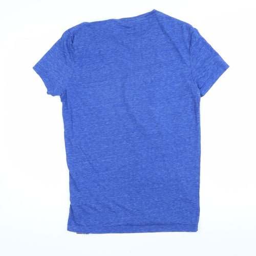 Jack Wills Womens Blue Cotton Basic T-Shirt Size S Round Neck