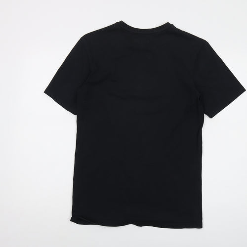 Westbeach Mens Black Cotton T-Shirt Size S Crew Neck