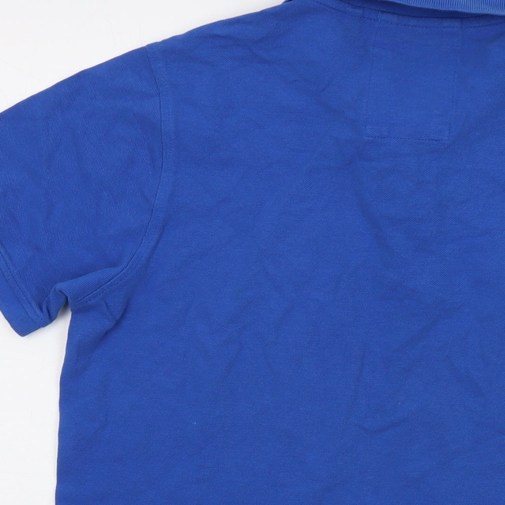 Luke Sport Mens Blue Cotton Polo Size M Collared Button