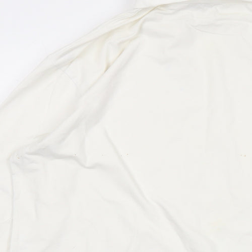 Cutter & Buck Mens Ivory Cotton T-Shirt Size L Roll Neck