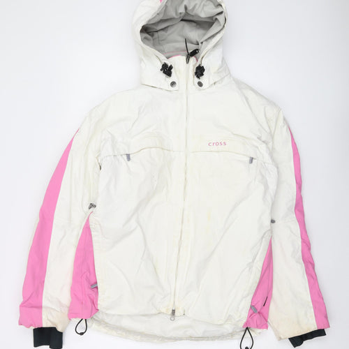 Cross Womens White Jacket Size L Zip
