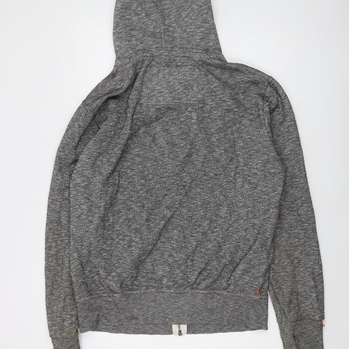 Superdry Mens Grey Cotton Full Zip Hoodie Size XL