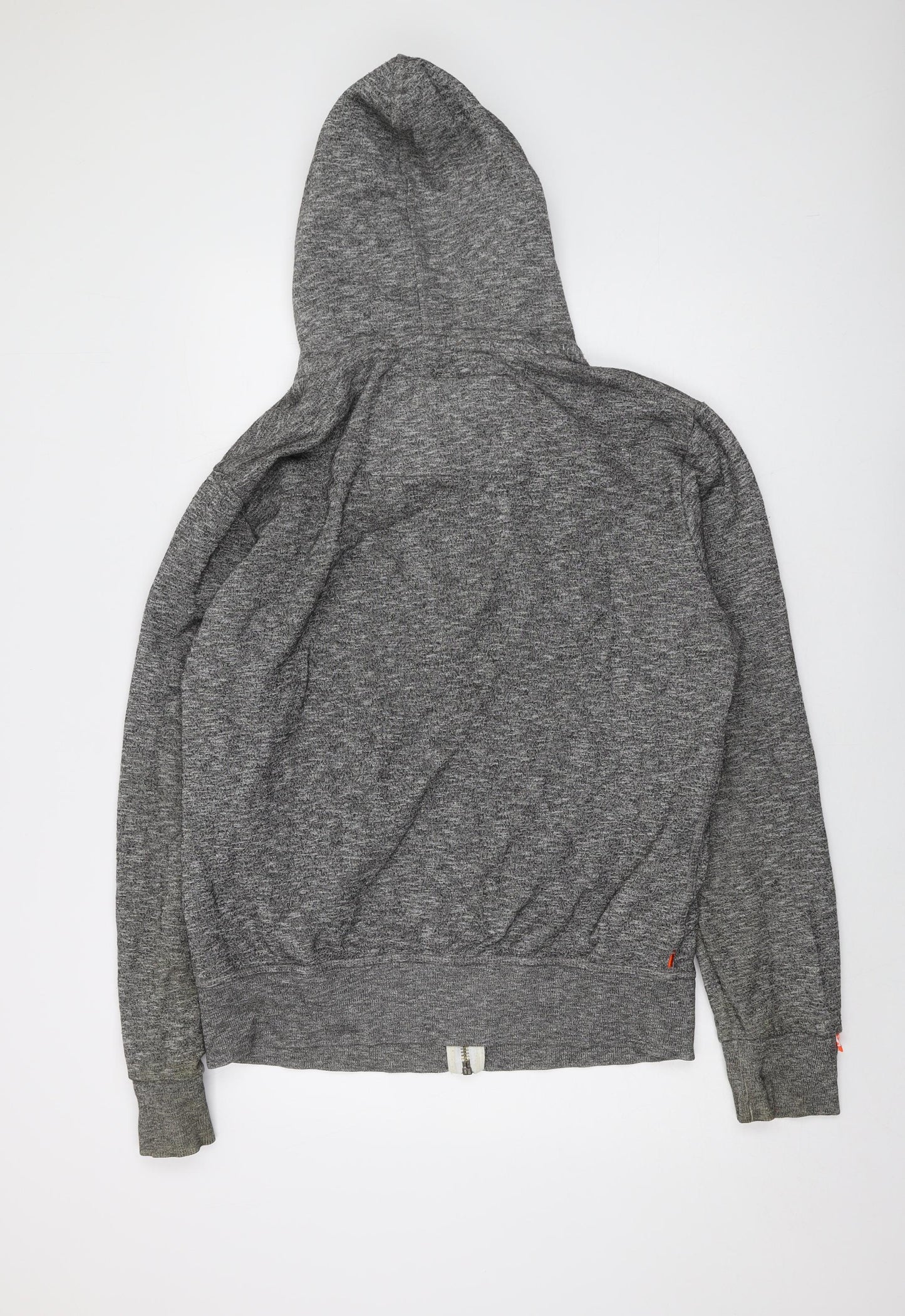 Superdry Mens Grey Cotton Full Zip Hoodie Size XL