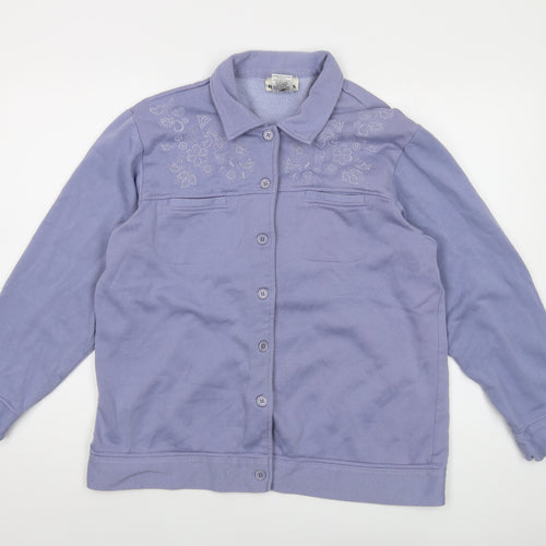 Miller's Womens Purple Jacket Size 16 Button