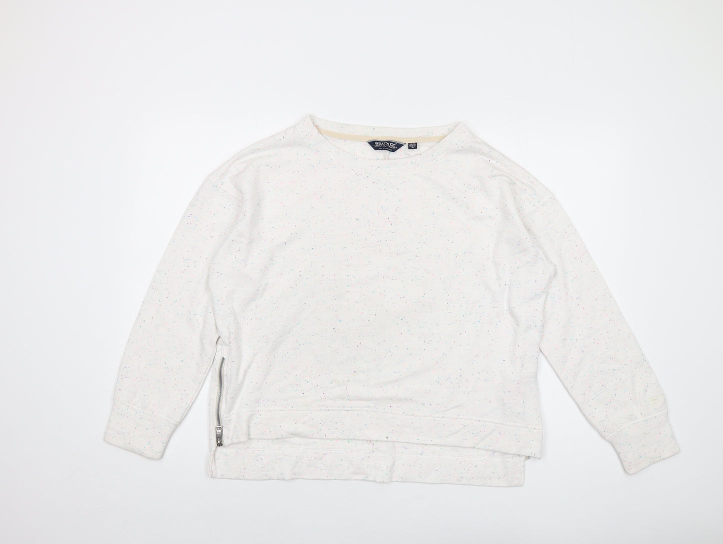 Regatta Womens White Polyester Pullover Sweatshirt Size 14 Pullover