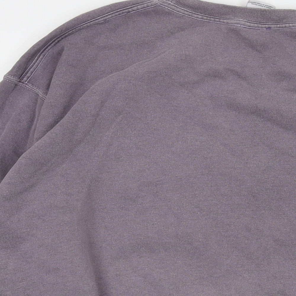 iets frans... Mens Purple Cotton Pullover Sweatshirt Size L