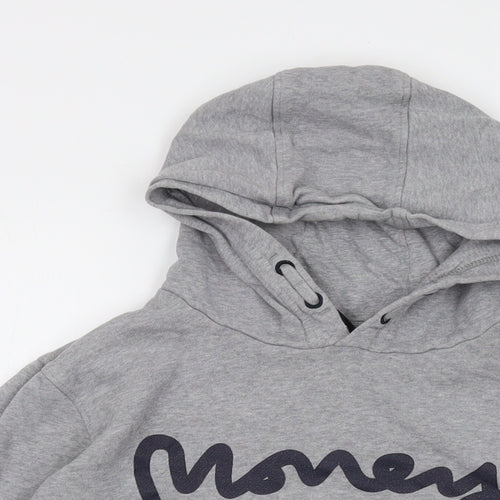 Money Boys Grey Cotton Pullover Hoodie Size 12-13 Years Pullover
