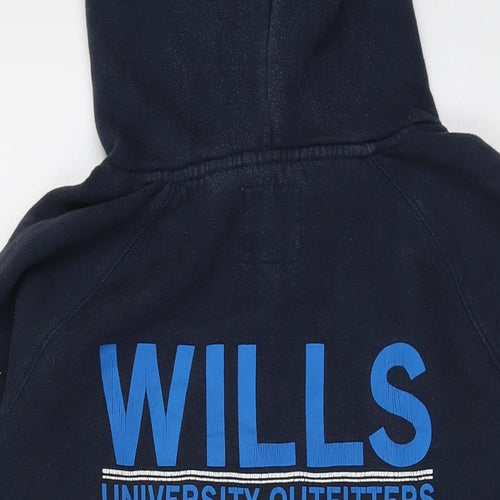 Jack Wills Womens Blue Cotton Pullover Hoodie Size 12 Pullover