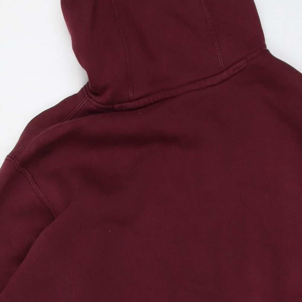 Nike Mens Red Cotton Pullover Hoodie Size M - FC Barcelona